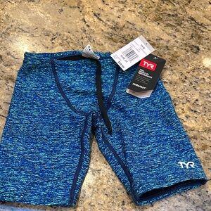 TYR Blue Durafast Swim suit - competition or training NWT